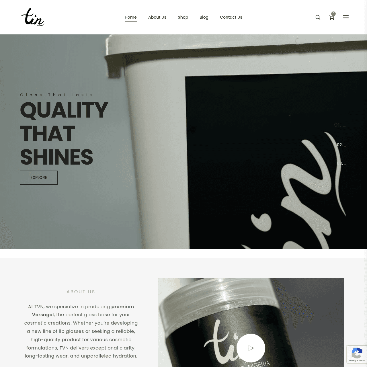 The Versajel Nigeria website on desktop